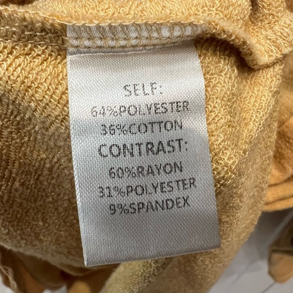 EASEL Camel Raw Hem/Seam Long Sleeve Hoodie Size S - Picture 5 of 10